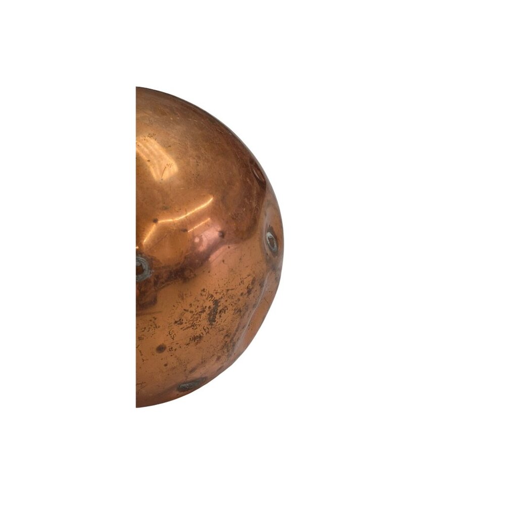 Vintage Copper Hanging Planter Rustic Farmhouse Decor Artisan Crafted Patina Bow - Picture 6 of 7